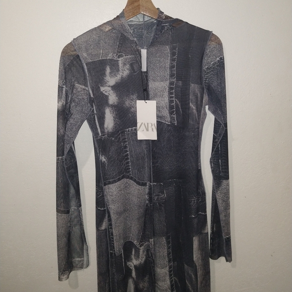 NWT ZARA BLOGGERS FAV Patchwork Tulle Dress - Picture 6 of 10